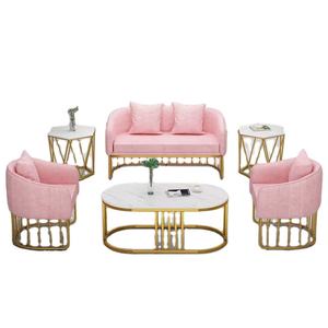 Canapé de style nordique moderne et élégant, style Ins, luxe léger, métal doré, design simple pour salon, meubles de maison de loisirs, éponge - Product Image 2