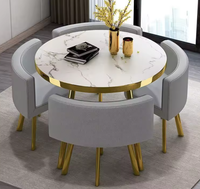 Nouvelle Arrivée Table à Manger Moderne 4 Pièces de Luxe Style Ferme Élégante et Durable en MDF Écologique