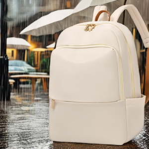 <b>Lady</b> Oxford Color Blocking Waterproof Square <b>Backpack</b> with Zipper Closure Polyester Lining up 14.9 Capacity All Seasons - Product Image 2