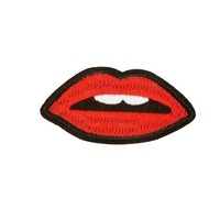 Badges en tissu brodés 'Drink Lips', Appliques faites à la main pour accessoires vestimentaires, Patchs brodés thermocollants
