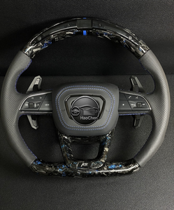 Volant sport à fond plat en Alcantara de qualité supérieure pour <span class=keywords><strong>Audi</strong></span> A3 A4 A5 A6 C7 C8 <span class=keywords><strong>Q3</strong></span> Q5 RS3 RS4 <span class=keywords><strong>S</strong></span> <span class=keywords><strong>Line</strong></span> - Pièces intérieures - Product Image 3