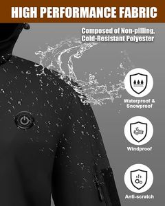 Chaqueta térmica impermeable recargable para <span class=keywords><strong>mujer</strong></span> para deportes al aire libre-Esquí Snowboard Pesca Motociclismo Carreras-<span class=keywords><strong>Ropa</strong></span> de abrigo - Product Image 3