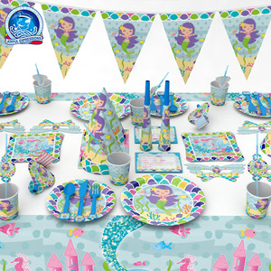 Set de Artículos para Fiesta de la Sirenita, 16 Piezas, Decoraciones Desechables para Mesa de Cumpleaños para Niños de 5 a 7 Años - Product Image 2