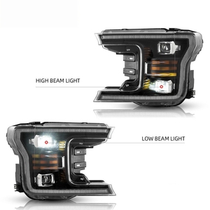 MARVELAND ชุดไฟหน้าโปรเจคเตอร์ LED แบบคู่ พร้อมไฟ DRL และไฟเลี้ยวแบบ Sequential สำหรับ Ford F-150 ปี 2018-2020 - Product Image 4