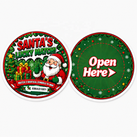 Boletos de Juego Desgarrables Ecológicos con Forma Redonda para el Día de Navidad, Serie Festiva One Windows, con Ganancia Instantánea