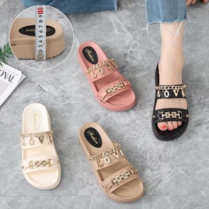 Original antideslizante playa toboganes <span class=keywords><strong>sandalias</strong></span> cadena de moda mujeres zapatillas agradable moda barata alta calidad señora al aire libre deslizamiento - Product Image 1