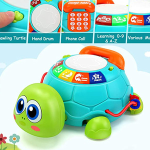 Giáo dục âm nhạc đa chức năng trống thu thập dữ liệu cảm ứng điện thoại di động người học hệ thống nghiên cứu bé học tập đồ chơi âm nhạc rùa Đồ chơi - Product Image 2
