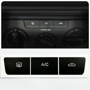 สติ๊กเกอร์ซ่อมปุ่มคอนโซลกลาง AC สำหรับ 2013-2017 Volkswagen Lavida Lavida Gran Turismo สีดำ PVC กาว - Product Image 1