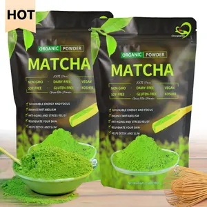 Polvo de té verde Matcha orgánico al por mayor de Chinaherbs con paquete OEM ceremonial Etiqueta Privada ceremonial