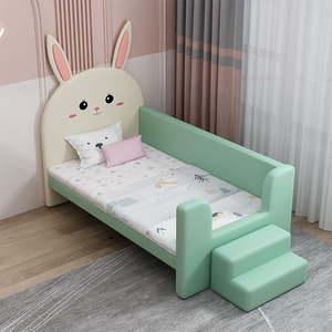Letto Componibile in Legno Massello per Bambini con Bordo Allargato e Letto Piccolo con Ringhiera per Ragazzi e Ragazze - Product Image 5