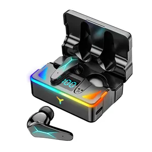 गेमिंग ब्लूटूथ Earbuds के साथ वायरलेस गेमिंग फोन्स चार्ज मामले और Mic ब्लूटूथ में बनाया-5.1 Mobilephone के लिए Headphones