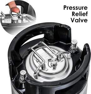 برميل جديد بقفل كروي 3 غال 12 لتر ، برميل كرني من الفولاذ المقاوم للصدأ ، برميل كورنيليوس مع مقابض مطاطية مزدوجة ، برميل قرنية محمولة بقاع مطاطي - Product Image 5