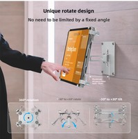 Support de tablette POS en aluminium de qualité supérieure, rotatif, réglable, à fixation murale pour restaurants et commerces de détail