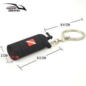 Porte-clés en forme de bouteille d'oxygène en alliage, petit porte-clés en lapis-lazuli moulé par injection, pendentif de plongée, ornement, souvenir de plongée, tirette de fermeture éclair KEEP - Product Image 3