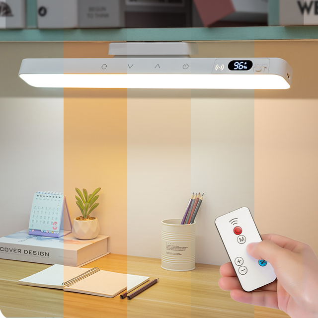 Designer Modern Simple Chargeable Stepless Dimming Remote Control DC LED Eye Caring Cabinet Table Lamp for Bedside Reading Room