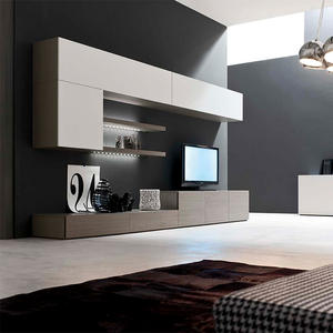 Haut de gamme moderne <span class=keywords><strong>blanc</strong></span> <span class=keywords><strong>noir</strong></span> laque unité <span class=keywords><strong>TV</strong></span> armoire murale meubles de salon supports de télévision - Product Image 1