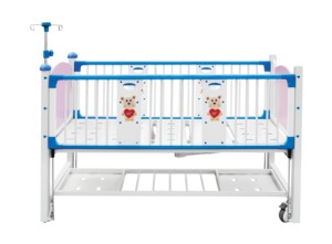 Lit d'hôpital pédiatrique manuel en métal mobile MEDICAL A39B pour hôpitaux pour enfants - Product Image 2
