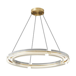 Lámpara de Techo LED Moderna y Minimalista para Sala de Estar, Elegante y Sofisticada, de Cristal de Alta Gama, con Diseño Circular Central - Product Image 2