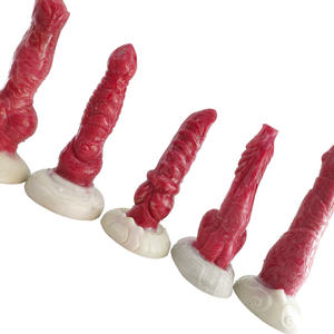 NNSX 2022 Baru Datang Sumbat Anal Seks Pemijat Bokong Karet Super Lembut Dildo untuk Wanita Anjing Serigala Hewan Ayam Monster Karet <span class=keywords><strong>Penis</strong></span> - Product Image 2