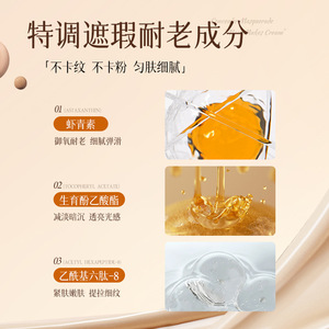 Fond de Teint Liquide Hydratant Muzit Milk Cat 40g Couvrance Naturelle Longue Durée Crème de Base Teintée Ivoire - Product Image 2