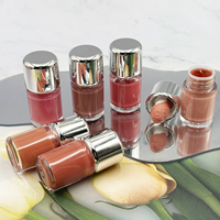 Fard à joues liquide fini naturel pour le visage, marque privée, cosmétiques pour les joues, les yeux et les lèvres avec houppette, longue tenue, logo personnalisé