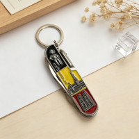 Couteau multifonction pliant de poche 11-en-1 personnalisé avec logo, porte-clés, artisanat métallique, souvenir, vente en gros