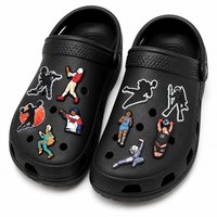 Breloques 3D en PVC pour chaussures, breloques pour sabots avec relief en relief, décorations pour baskets, sandales, sabots, pendentifs de sac