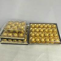 Boules de chocolat enrobées d'or en vrac, bonbons croustillants fourrés aux noix, vente en gros, logo personnalisé, MOQ 500 pièces, Halal, délicieux