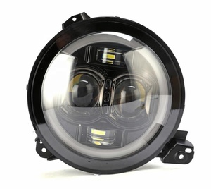 Phares LED 9 pouces pour Wrangler JL 2018 2019 2020, faisceau haut et bas, étanches IP67/IP68, certifiés <span class=keywords><strong>CE</strong></span>, fonction Angel Eyes <span class=keywords><strong>Halo</strong></span>, neufs - Product Image 1