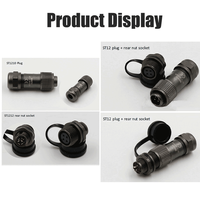 Connecteur Électrique d'Aviation Étanche WEIPU Série ST12 (2, 3, 4, 5, 6, 7, 9 Broches) IP67, Câble Adaptateur M12 Jack pour Applications d'Alimentation