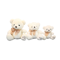 Boneka beruang Teddy Mini kualitas tinggi, mainan beruang kecil dengan ikatan simpul, boneka Plushie, mainan boneka beruang Teddy kustom