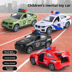 Coche de Policía de Juguete con Inercia para Niños, Modelo a Escala 1:5, Resistente a Caídas, con Puertas que se Abren - Product Image 2