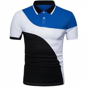 Nuevo diseño de lujo Polo Shirt Stretch All Over Print Sublimación Poliéster Golf Polos para hombres - Product Image 1
