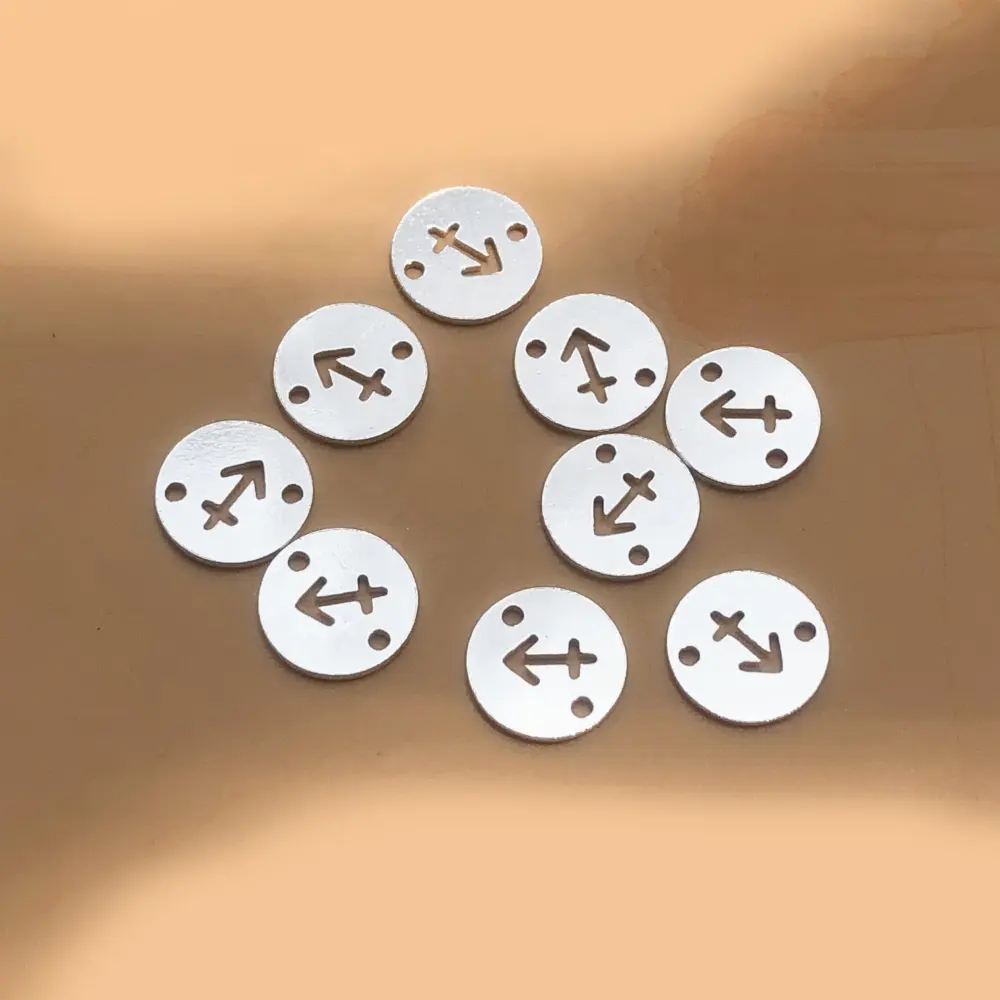 Fine jewelry 925 sterling silver zodiacs sign connectors pendants vintage bracelet necklace gold filled constellation charms