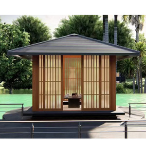 Pabellón de té estilo zen japonés, villa personalizada, alojamiento familiar, patio de jardín, aluminio antiguo - Product Image 1
