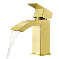 Robinet de lavabo de salle de bain monocommande moderne en alliage de zinc chromé à montage sur plan, mélangeur eau chaude et froide
