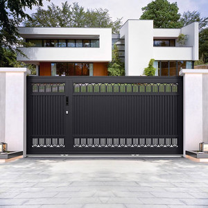 Puerta Sanovia <span class=keywords><strong>de</strong></span> Alta Gama, Estilo Francés, Puerta <span class=keywords><strong>de</strong></span> Patio, Puerta Corredera Automática <span class=keywords><strong>de</strong></span> Aleación <span class=keywords><strong>de</strong></span> <span class=keywords><strong>Aluminio</strong></span> <span class=keywords><strong>para</strong></span> Exteriores, Puerta <span class=keywords><strong>de</strong></span> Garaje Inteligente <span class=keywords><strong>para</strong></span> Casa - Product Image 1
