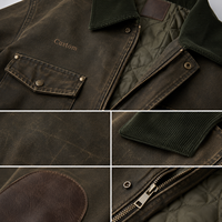Blouson à capuche utilitaire en velours côtelé délavé caramel pour homme, style urbain personnalisé : Vêtements de travail vintage, Vêtements d'extérieur en gros, Mode masculine