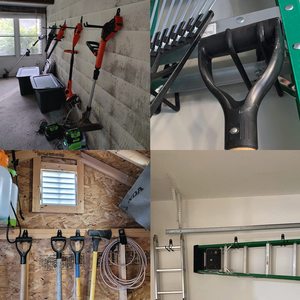 Storage Hang Tool montaggio a parete Heavy Duty Large Utility Set novità Grass Eater <span class=keywords><strong>ganci</strong></span> appesi J Hook Garage Door Ladder Hanger - Product Image 5