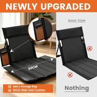 Chaise de stade robuste capacité 90/120 kg, série 6/7, cadre en aluminium, dossier pliable, coussin de siège pour adultes