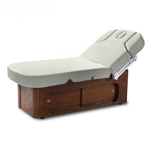 KISEN Grey Traditional Stationary Thermal Thickness Foam Massage Beauty Facial Lash Bed <b>Table</b> with Remote Control - Product Image 4