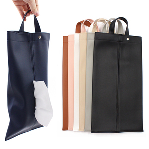 Boîte à mouchoirs suspendue en cuir PU couverture de mouchoirs de voiture couverture de mouchoirs de Camping tenture murale papier de <span class=keywords><strong>cuisine</strong></span> lingettes humides couverture - Product Image 1