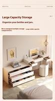 2025 nouveau modèle en bois massif rabattable coiffeuse crème Style poitrine tiroirs maquillage intégré Simple moderne chambre salon