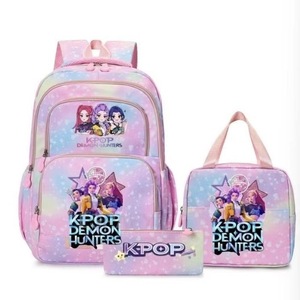 Mochila Impermeable con Estampado <span class=keywords><strong>de</strong></span> Witch Hunters Crew, Unisex, para Estudiantes Adolescentes, Gran Capacidad, Juego <span class=keywords><strong>de</strong></span> Tres Piezas - Product Image 5