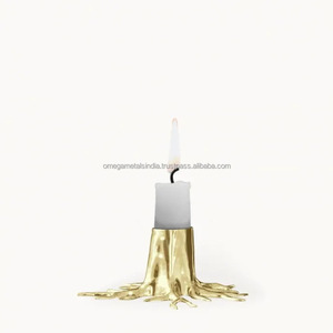 Mini Portavelas Decorativo con Acabado Dorado para Decoración del Hogar para las Festividades Navideñas, Venta al por Mayor - Product Image 2