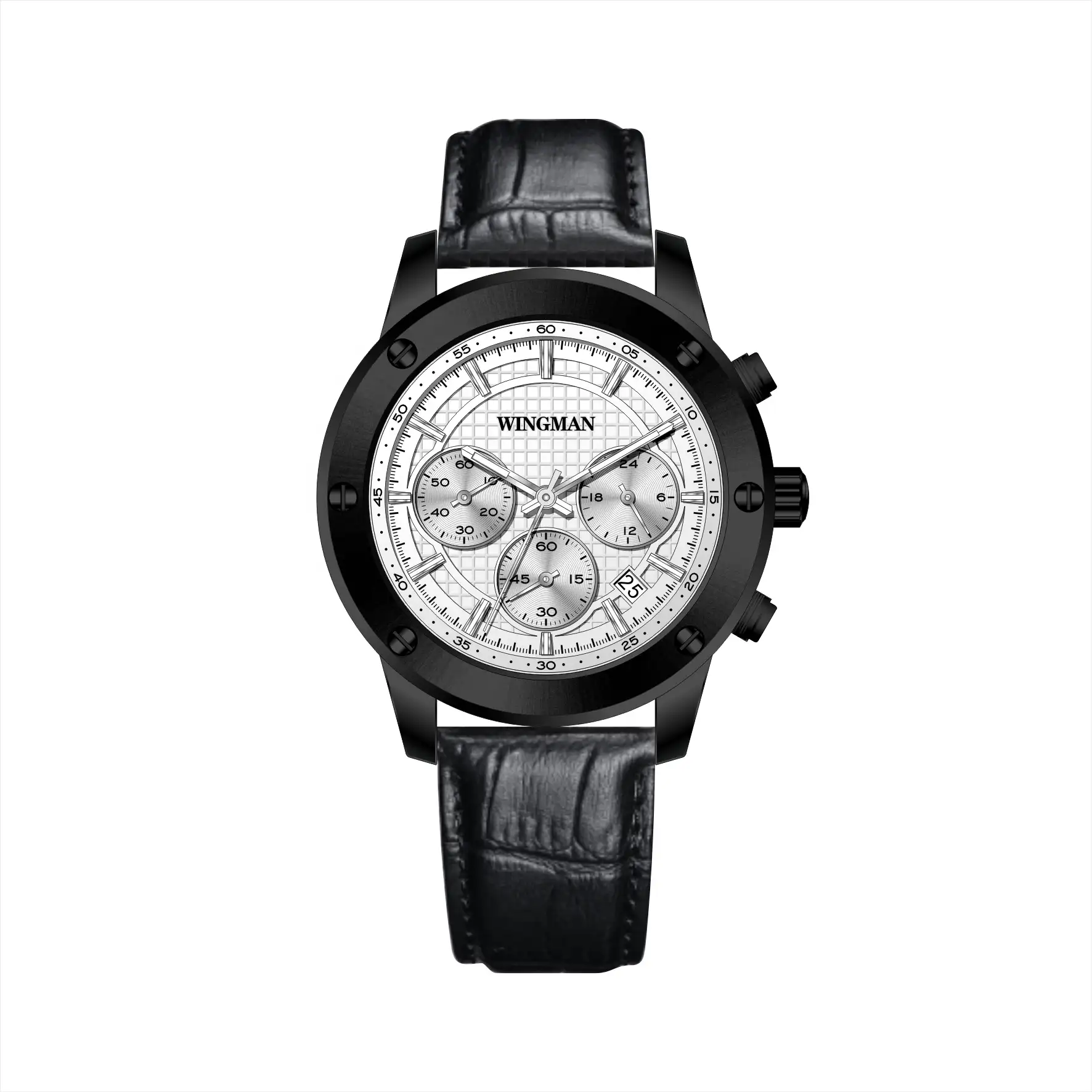 2020 Custom Watch 100m Silver Analog Quartz Chrono Watch OEM ODM Stainless Steel Watch Band Men Wristwatch