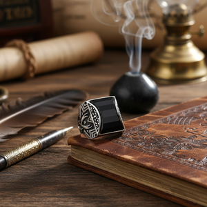 Onyx Triangle Cut Gemstone Authentic <b>Men</b> <b>Ring</b> Wholesale Turkish Handmade 925 Sterling Silver <b>for</b> <b>Men</b> - Product Image 3