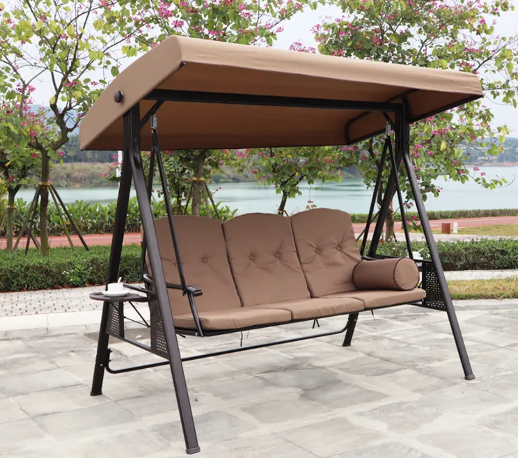 Top Modern Berkualitas Iron Bench Baru Perabot Luar Ruang Kursi Taman Patio Ayunan