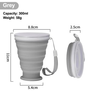 <span class=keywords><strong>Gobelet</strong></span> en silicone <span class=keywords><strong>pliable</strong></span> sans BPA, couleur <span class=keywords><strong>personnalisable</strong></span>, gobelets d'eau de voyage, non toxique - Product Image 4