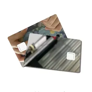 In magazzino vendita calda In acciaio inox nero argento bianco In metallo carta di credito con Chip Slot